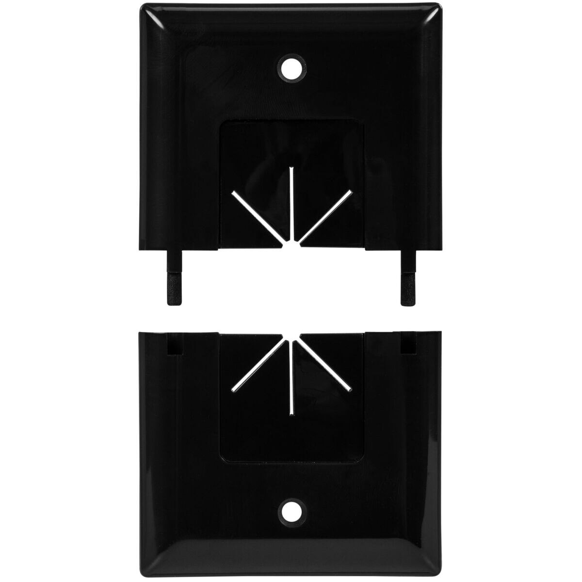 450017BK Split Plate with Flexible Opening Black